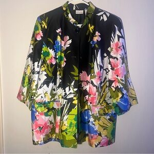 Kim Rogers Women’s 2X Floral Blazer Size